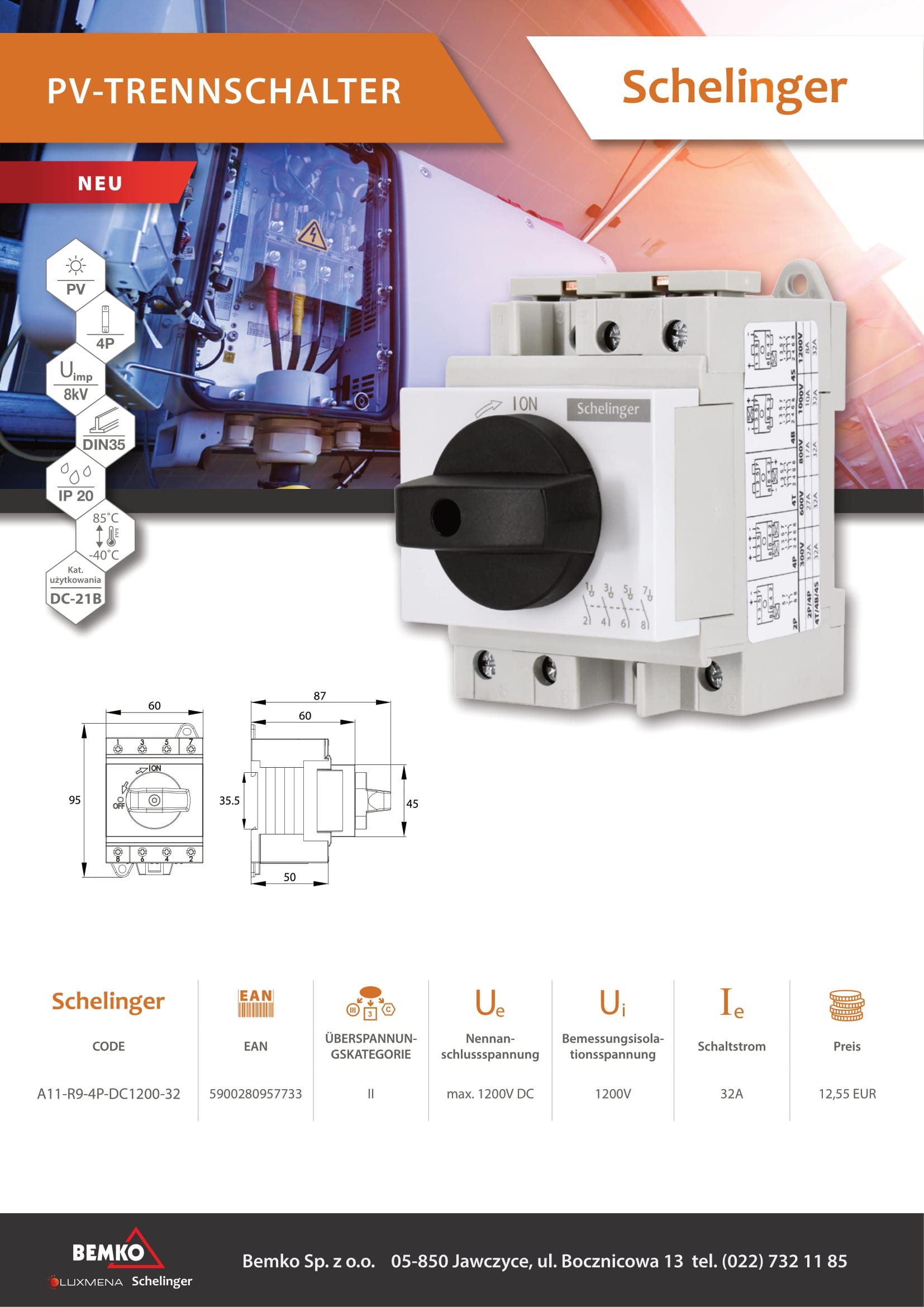 NEU - PV-TRENNSCHALTER SHELINGER